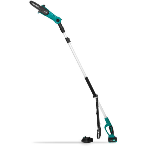 Vonroc – Élagueuse électrique sans fil 20V – Tête inclinable pour coupe précise – Perche extensible 200-260 cm – 1 batterie 4.0Ah incluse