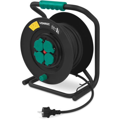 VONROC Enrouleur de câble PRO 25 m – IP44