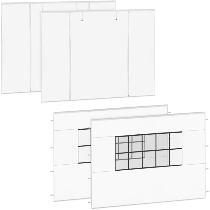 Ensemble de Parois Latérales - Pour Tente de Réception Premium PT501XX Blanc - Vonroc