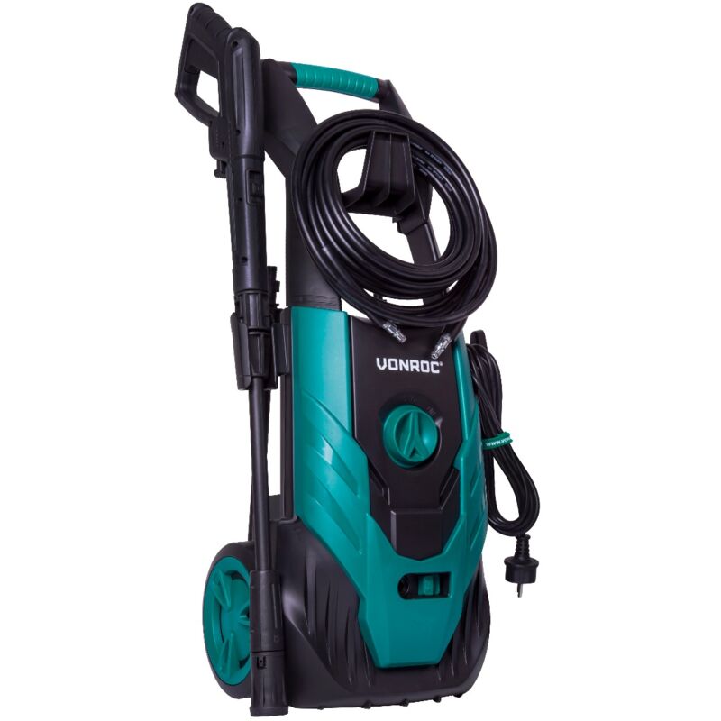 

Hidrolimpiadora a presión V18-2 - 1800W - 140 bar - 420 l/h – Incl. 8m de manguera, tanque de detergente integrado, limpiador de patio, boquillas y
