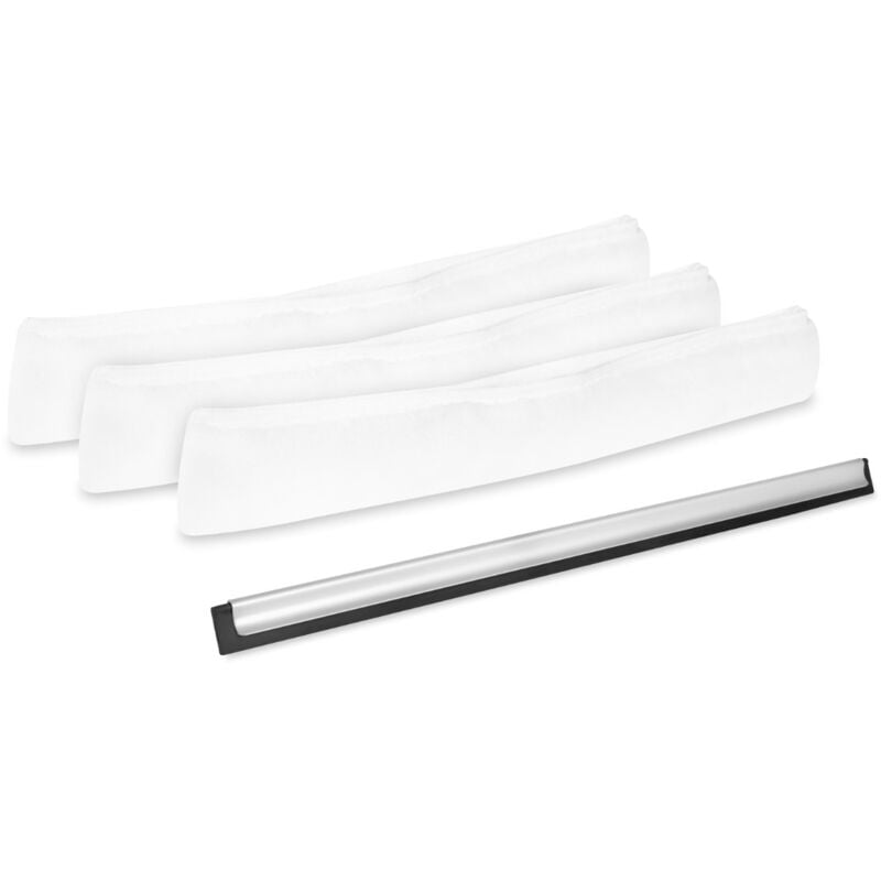 Vonroc - Kit de remplacement - pour tête de nettoyage de vitres 2-en-1 TB802AA - 3x chiffons de nettoyage en microfibre - 1x raclette à fenêtre