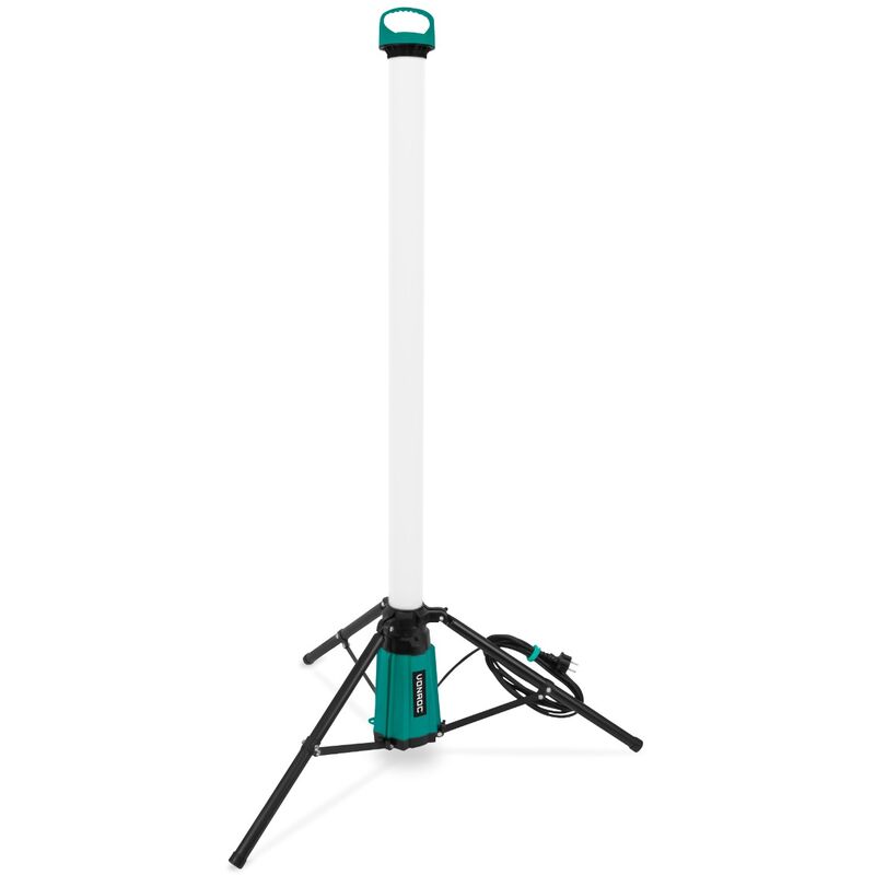 Vonroc - Lampe de travail pro 360° - led - 76W - projecteur - avec trépied - très puissant : 11.500 lumen - hauteur : 151 cm - 5 m de câble