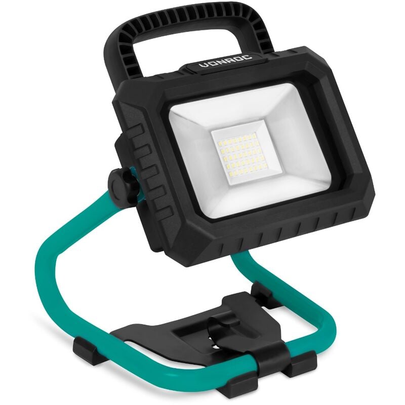 Vonroc - Lampe de travail sans fil 20V - led - 20W - 2 réglages : 900/1800 lumen - inclinable - grand angle de rayonnement - excl. batterie et