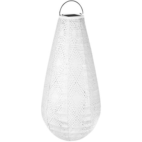 Vonroc – Lanterne solaire à LED – Éclairage d'ambiance extérieur – Givre – Résistante aux intempéries – Accrochage facile avec crochet