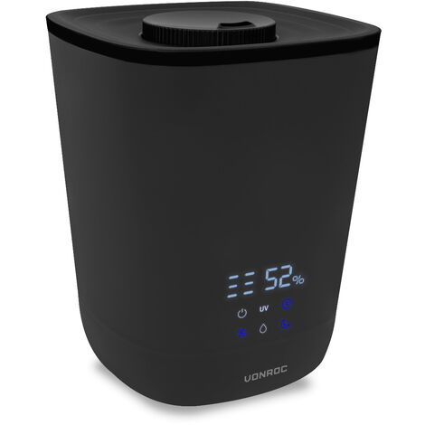 VONROC Luftbefeuchter 4,5 Liter - Ultraschall - Kühlnebel - UV-Sterilisator - 360°-Verteilung - für Aromaöle geeignet - Inklusive Fernbedienung