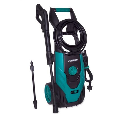 Vonroc – Nettoyeur haute pression électrique 1800W – 140 bars – Débit 420L/h – Tuyau 8m – Réservoir de détergent intégré – Moteur en aluminium - V18-1