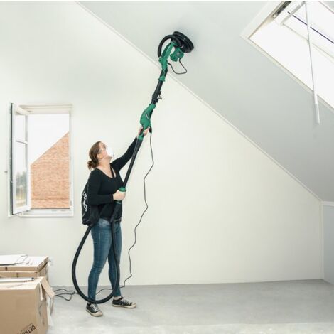 VONROC Ponceuse girafe 1050 W - idéale pour le plafond et les murs - diamètre du disque 180 mm