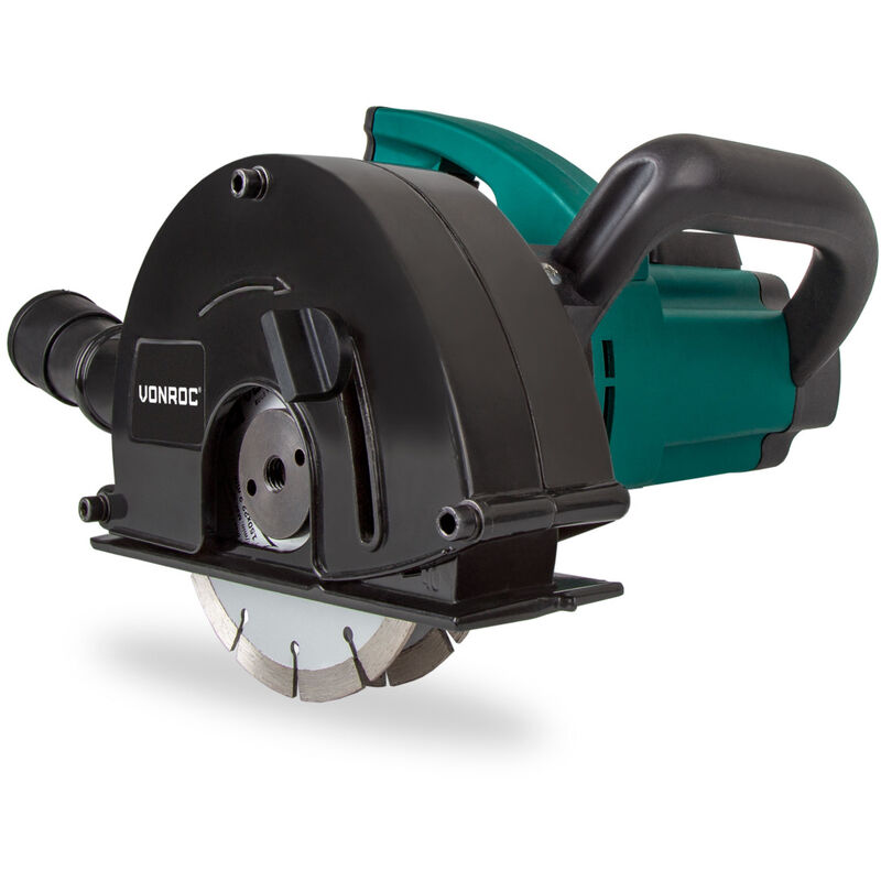 Vonroc - Scanalatrice da muro 1700W-150mm. Include 2 dischi diamantati e sacca portautensili
