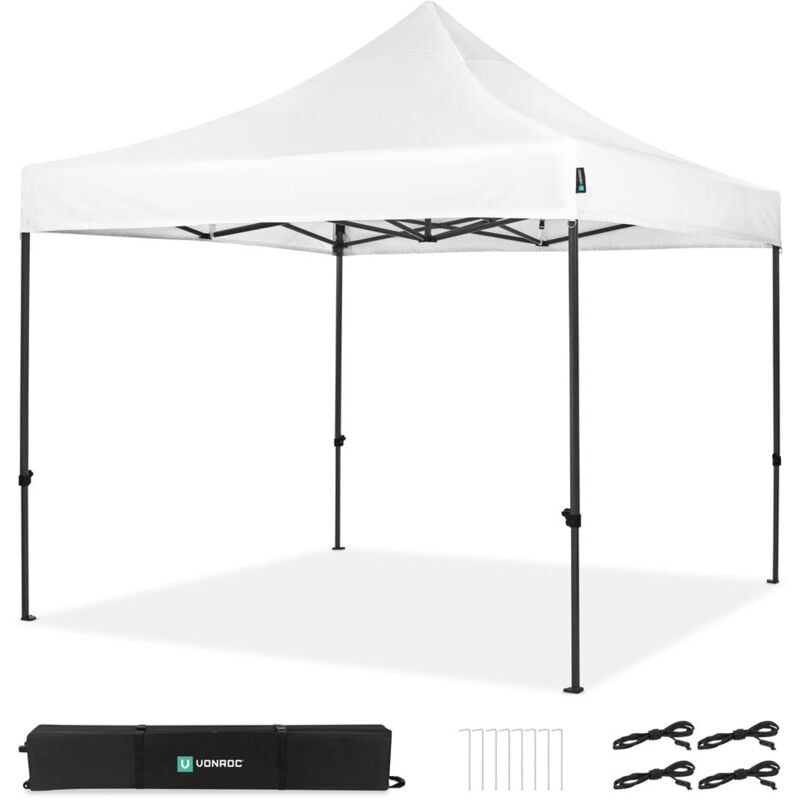 Tente de réception - 3x3 m - Tente de réception Premium Easy-Up Blanche - Vonroc