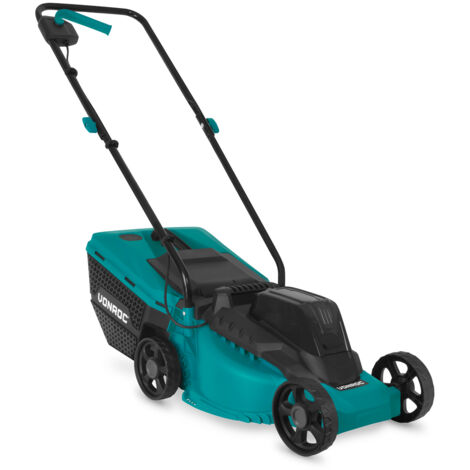 Vonroc – Tondeuse à batterie 20V – Largeur de coupe 32 cm – Moteur sans balais – 3 hauteurs réglables – Bac 30L – Pour petits jardins