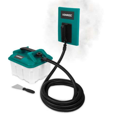 VONROC Vaporizzatore per carta da parati 2300W - 4,5L - Tubo flessibile 4m  Incl. raschietto