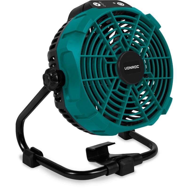 Vonroc - Ventilateur sans fil 20V - Adaptateur ac inclus - batterie et chargeur exclus