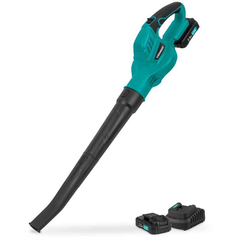 Vonroc - Cordless Leaf Blower 20V – New 2024 model – Air velocity 180 km/h - Incl. 2x 2.0Ah batteries and charger