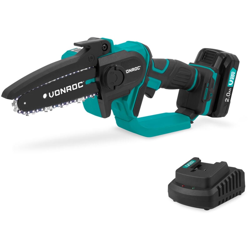 Mini tronçonneuse 20V - 152mm - Batterie 2.0Ah et chargeur inclus - Vonroc