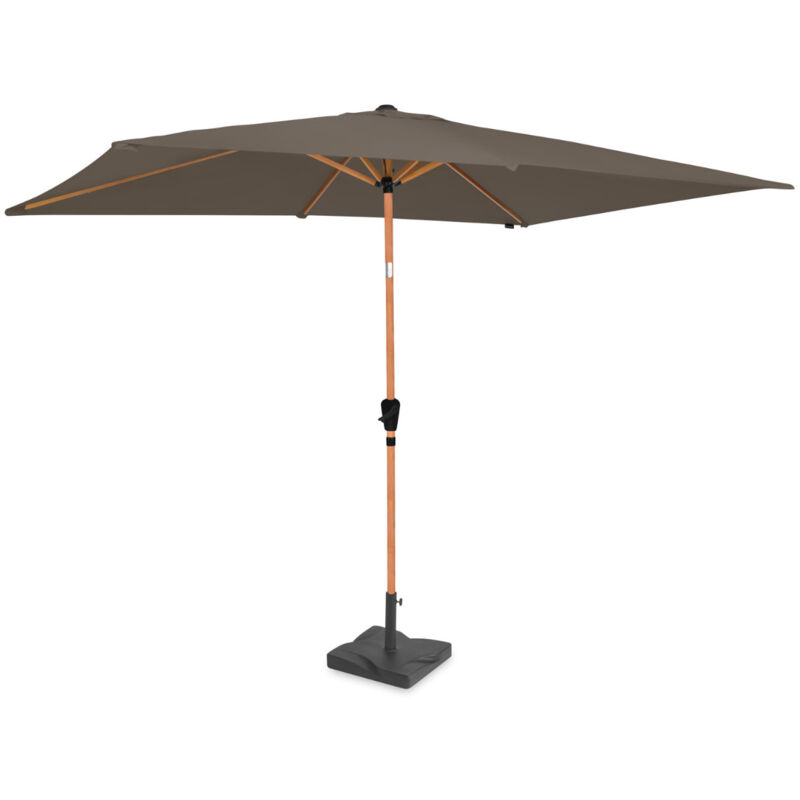 Vonroc - Premium Parasol à mât Rapallo 200x300cm - Pied et housse de protection inclus - Parasol rectangulaire - Inclinable - Toile résistante aux uv