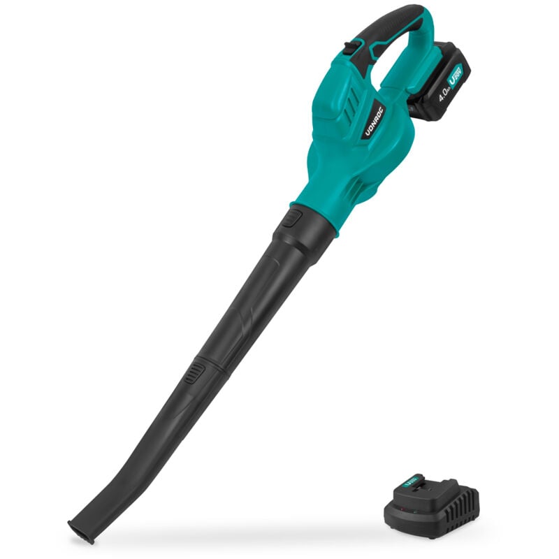 Vonroc - Souffleur de feuilles sans fil 20V - Nouveau modèle 2024 - Vitesse d'air 180 km/h - Batterie 4.0Ah et chargeur inclus