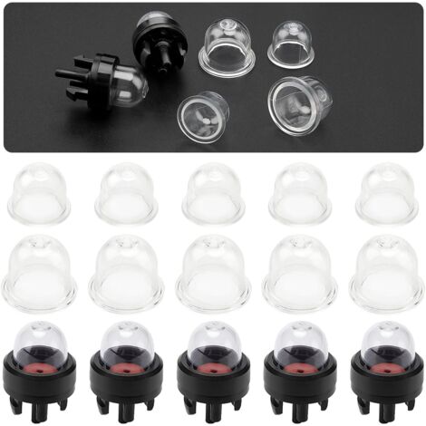 VooGenzek 10 bombillas de cebado de combustible y 5 bombillas de cebado de gasolina, bomba de cebado para cortacésped, bomba de cebado de carburador, para cortacésped, cortasetos (19+22 mm)