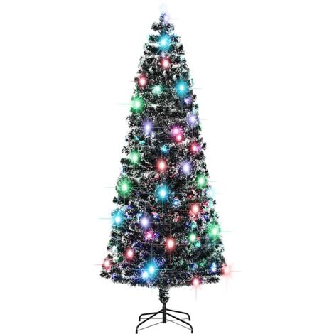 Vorbeleuchteter Weihnachtsbaum mit Ständer und LED 240 cm Glasfaser