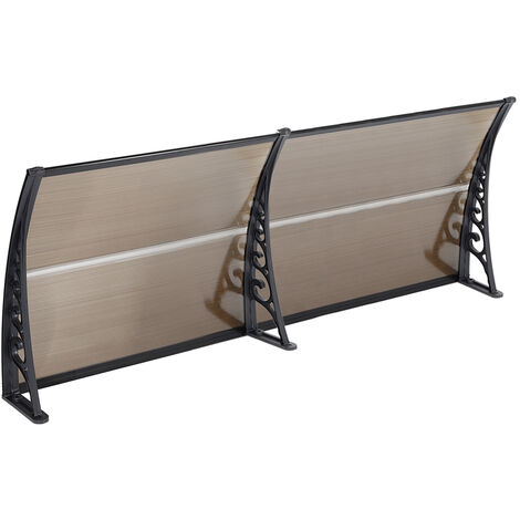 Vordach Haustür für Haustür  Terrasse,Überdachung Markise Türvordach ,Vordach braun 100x300cm