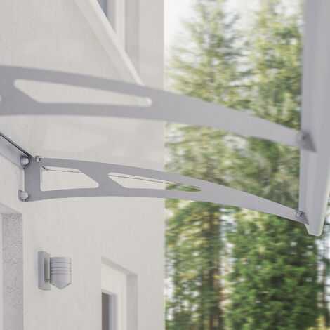 Vordach 1600x900 Haustürdach Edelstahl Polycarbonat klar Überdachung Türdach
