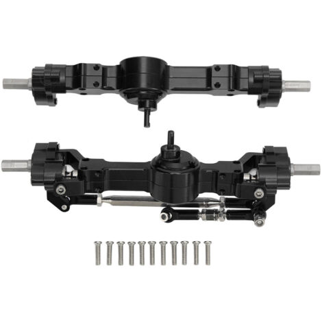 Vorder- und Hinterachsen aus Aluminiumlegierung für MN 90 99S – 4-Rad-RC-Upgrade-Teile, schwarz