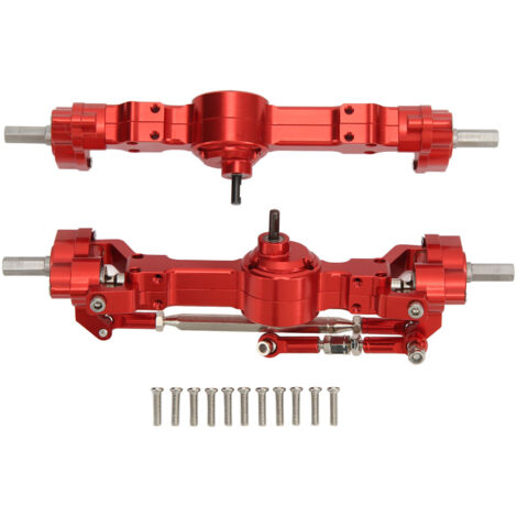 Vorder- und Hinterachsen aus Aluminiumlegierung für MN 90 99S - Rote RC-Ersatzteile