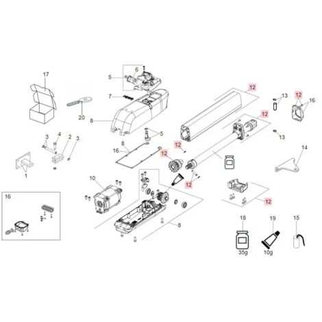 Vorderer Vorbau aus Edelstahl, 300 mm, für 415-Motor-Ersatz, FAAC 63003343