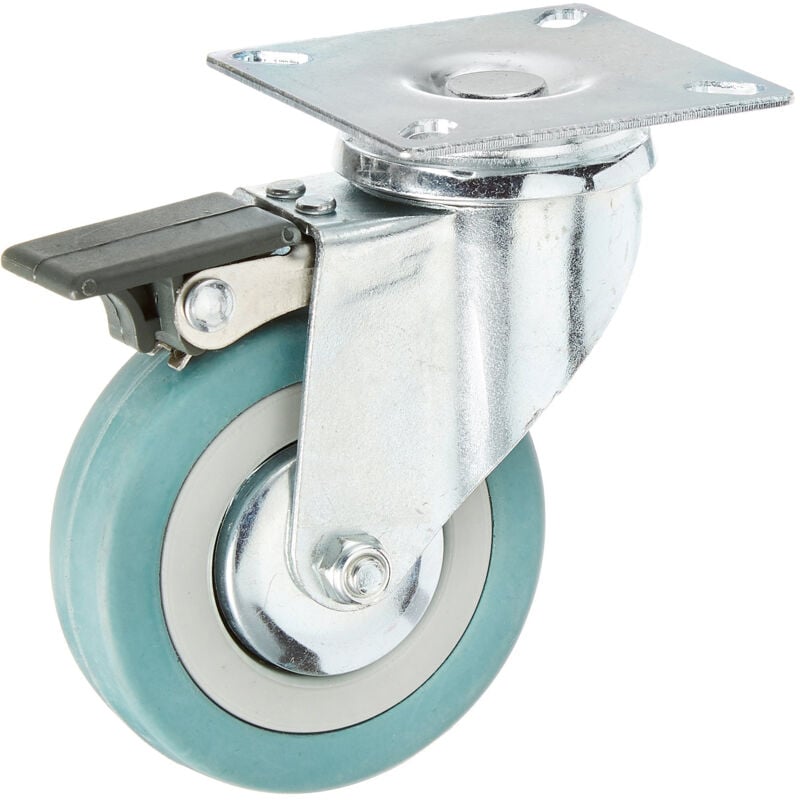 Vorel 87382 roulette avec frein en caoutchouc gris et pied en plastique 75 mm