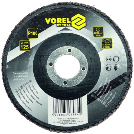 VOREL FÄCHERSCHEIBE 125mm P100 FÜR WINKELSCHLEIFER