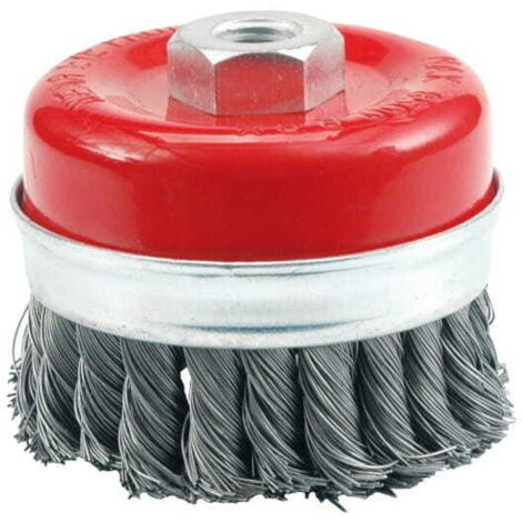 VOREL FRONTBÜRSTE 100mm, GEDREHTER DRAHT, GEWINDE, 06976