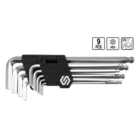VOREL INBUSSCHLÜSSEL / INBUS / 2,5-10 mm, 9-tlg. Satz KUGELSPITZEN 56475