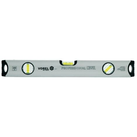Vorel nivel de burbuja de aluminio 3 burbujas 400 mm 16551 VOREL