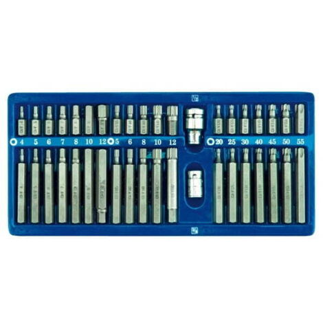 VOREL PUNTE ESAGONALI/TORX/SCANALATE SCATOLA DI METALLO 40 pz. 66400
