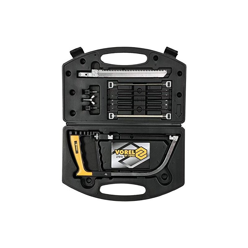 Vorel - set scie à main et lames de scie scie à bûches pour bois marlin scies à main 610MM pour jardinage 8 lames l 6 lames unive