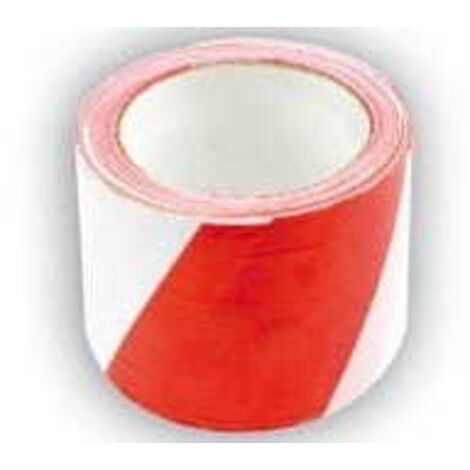 VOREL WARNBAND 80mm x 100m (WEISS-ROT) 75233