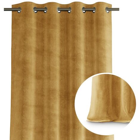 Vorhang aus Kord 140x250 blickdichter Ösenvorhang in
