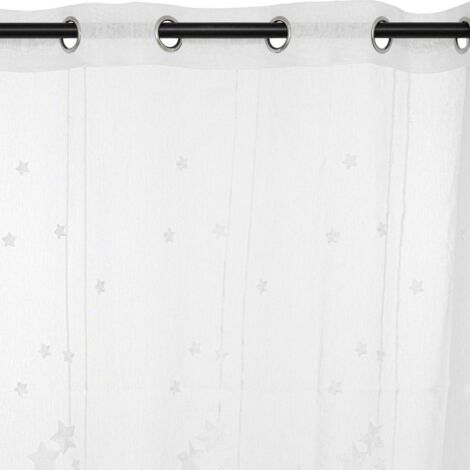 Vorhang Etoiles Metall - weiß - H.240 cm