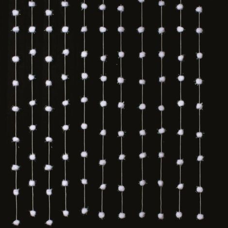 Vorhang Fäden breite 90 x 200 cm - Kugeln Stoff Glitzer - Fééric Lights and Christmas