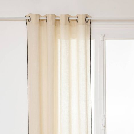 Vorhang Linah Leinen - beige - 130x260 cm