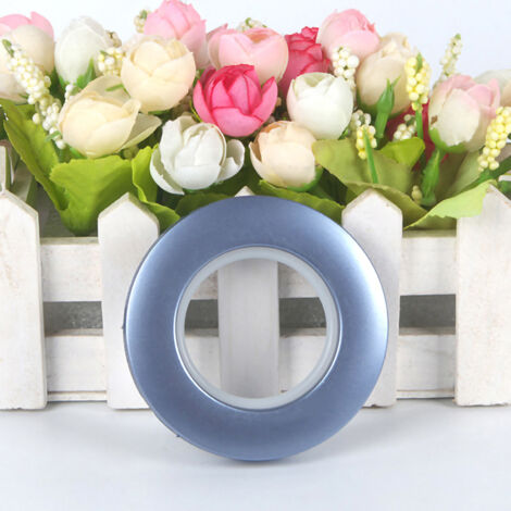 Vorhangring aus ABS-Kunststoff – geräuschlos, leichtgängig, rostfrei – Innendurchmesser 4 cm, Außendurchmesser 7,3 cm – 19 g – Himmelblau