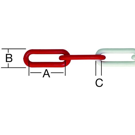 Vormann Absperrkette Stahl rot-weiß 6/8 mm