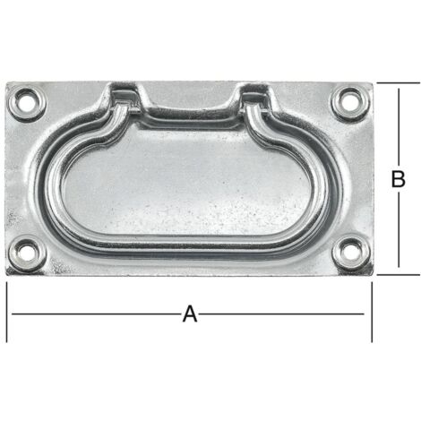 Vormann Einlass-Kistengriff 100x80 mm hell verzinkt