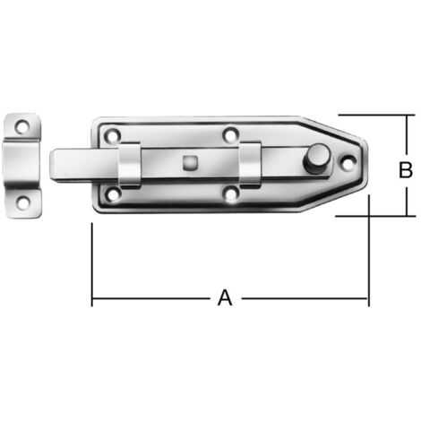 VORMANN Fensterriegel mit Schlaufe, gerade B35xL100xS1mm Edelstahl rostfrei