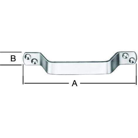 VORMANN Handgriff gelocht, L 110mm Stahl, verzinkt