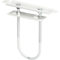 ECD Germany Badheizkörper Halterung Set | Weiß Metall | Inkl. Montagematerial | Für Designheizkörper