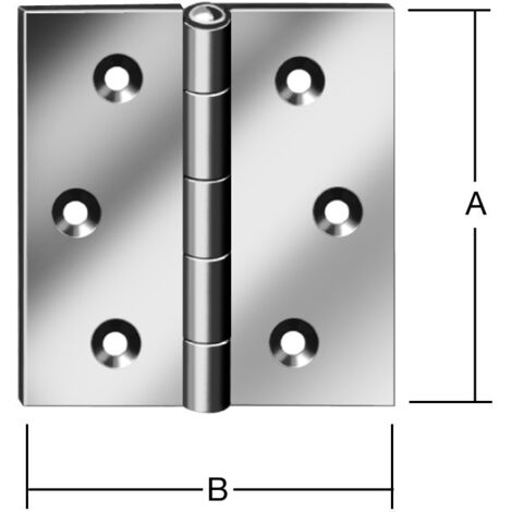 Vormann käntige Scharniere Edelstahl 30x30x0,8 mm
