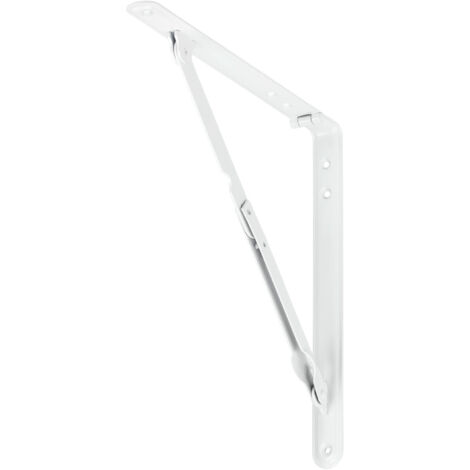 VORMANN Klappkonsole L200xT200mm mit diagonalem Tragarm Stahl,weiß, beschichtet