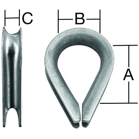 Vormann Seilkauschen bis 3 mm RF (V2A) 2 St