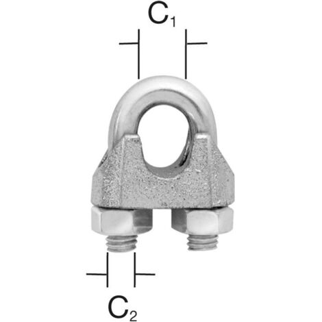 Vormann Seilklemme bis 3 mm RF (V2A) 2 St.