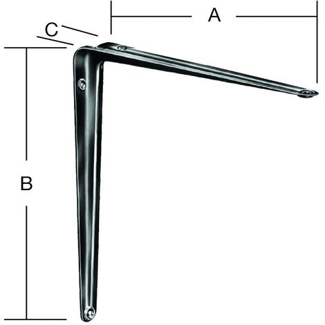 Vormann Stahlblechkonsole 200x250 mm schwarz